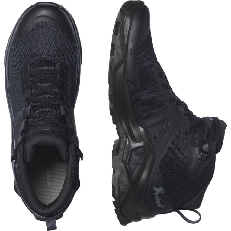 Tenis Senderismo Salomon X Raise 2 Mid GTX Hombre Negros | MX LNDA205